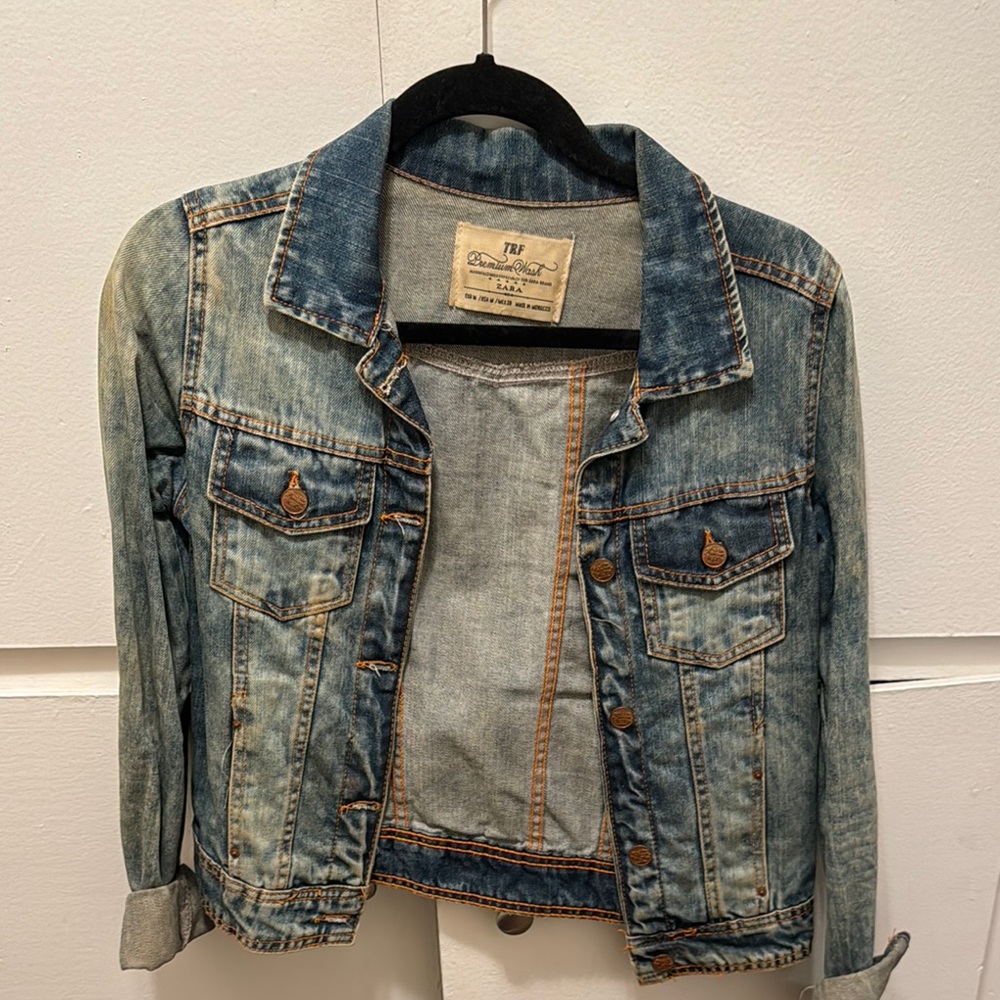 ZARA Distressed Denim Jacket